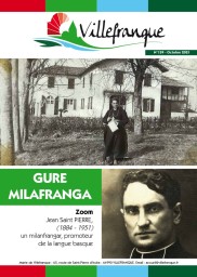 Villefranque - Zoom :Jean Saint PIERRE, (1884 - 1951) un milanfrangar, promoteur de la langue basque 